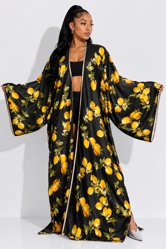 The Amalfi Lemon Luxe Kimono